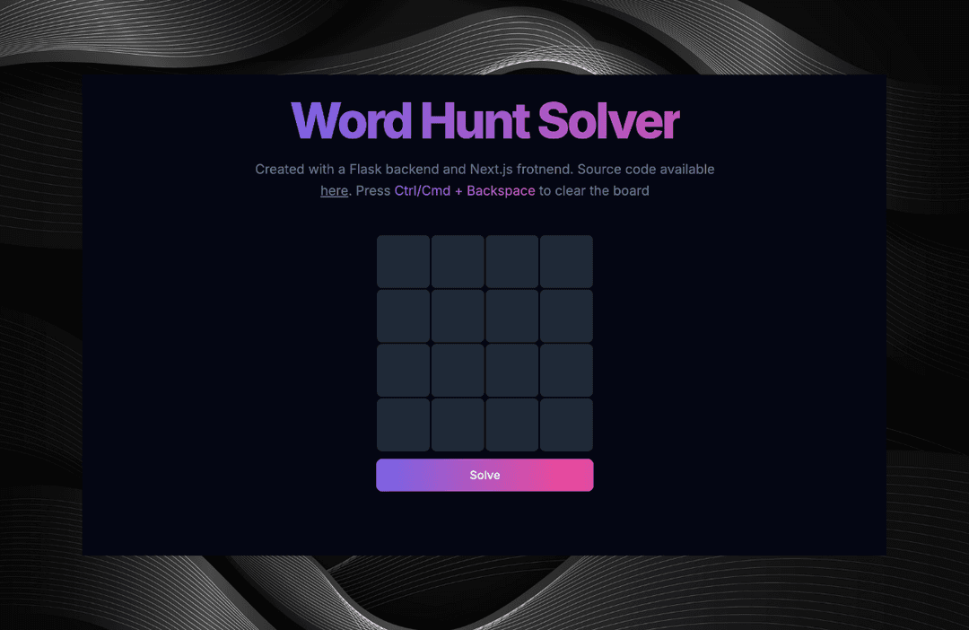 Word Hunt Solver